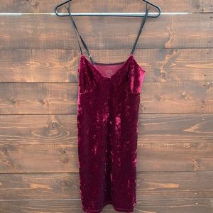 Blue Life Modern Love Crushed Velvet Slip Dress